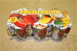 Набор чайн 6 кружек прозрач. Цветы (1335) 20054060