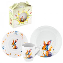 Набор посуды 1/3 Зайка цветной (сал360,175мм,кр210 20104601