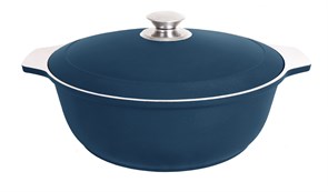 Кастрюля-жаровня 4л мет/кр ДП синий 20081925