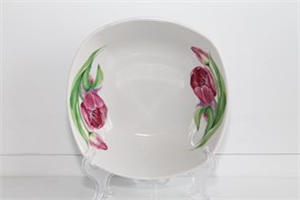 Салатник 550 квадр. Розовые тюльпаны 20091851
