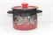 Кастрюля 3,5л цилиндр. красно-черн декор(Н/К) 20077283