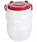 Бочка 60л белая с широким горлом 20086654